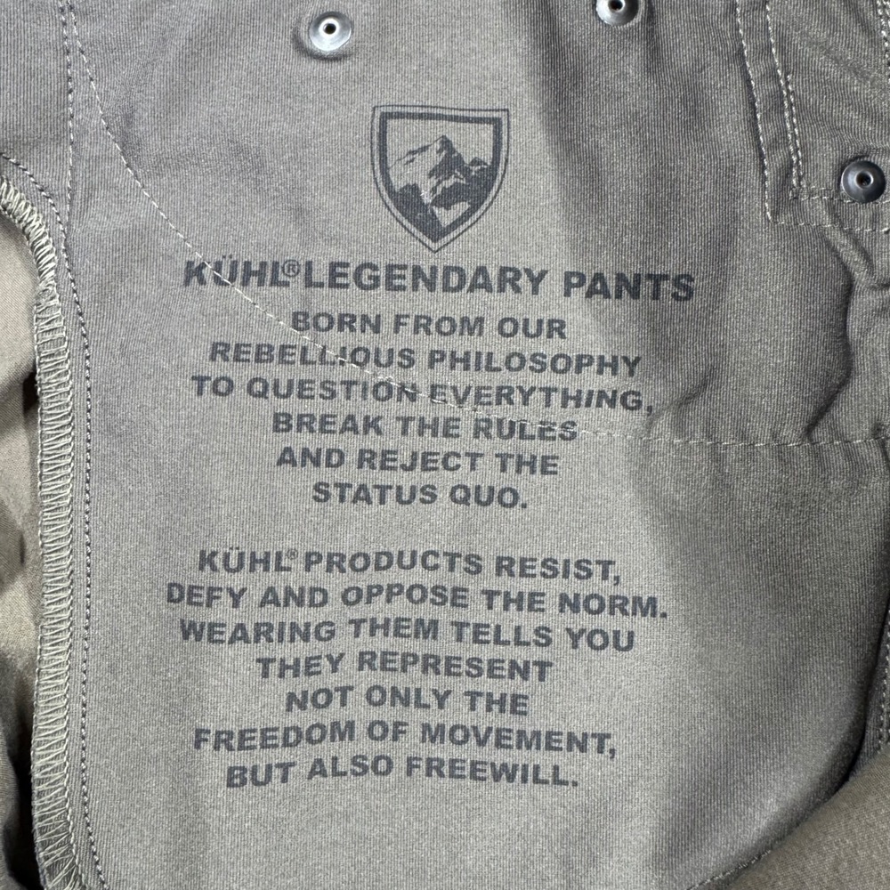 Kuhl Radikl Mens 36x32 Hiking Outdoor Hybrid Utility Pants Brown - Picture 10 of 14